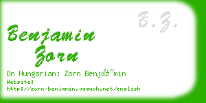 benjamin zorn business card